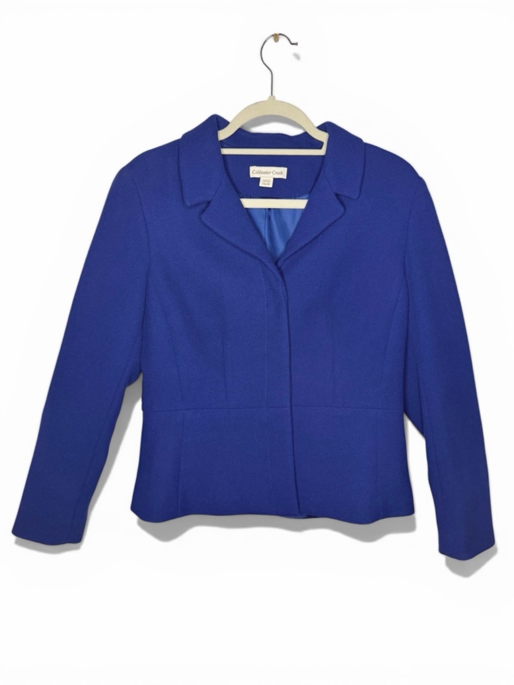Coldwater Creek Women's Cobalt Blue Notch Collar Blazer